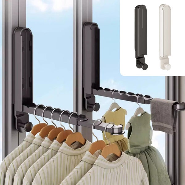 Drying Rack Wall Mounted Drying Rack, Foldable Laundry Rack, Telescopic Clo Carousel 1