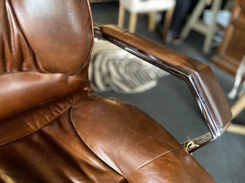 Urbano Interiors- GM Vintage Leather Height Adjustable Study Chair Carousel 15