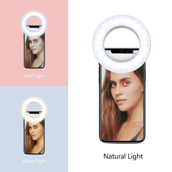Ring Light Selfie Stick LED Clip-on Rechargeable Carousel 1