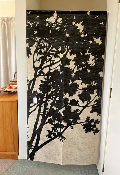 Japanese noren doorway curtain. Privacy or decor Natural Branches Carousel 1