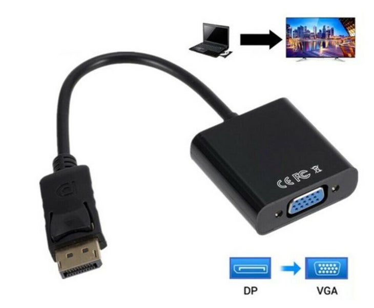 DP Display Port Male to VGA Female Converter Adapter Cable For PC Laptop Carousel 2