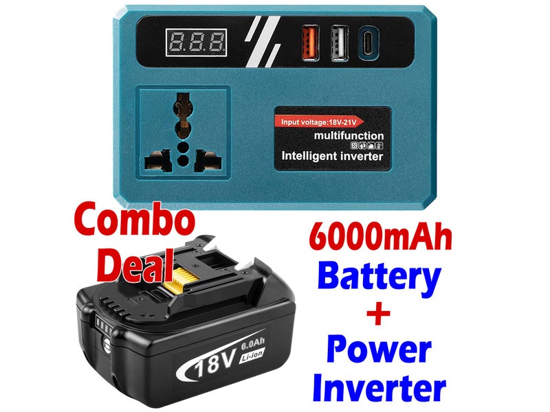 Power Inverter with Battery for Makita 18v Carousel 1