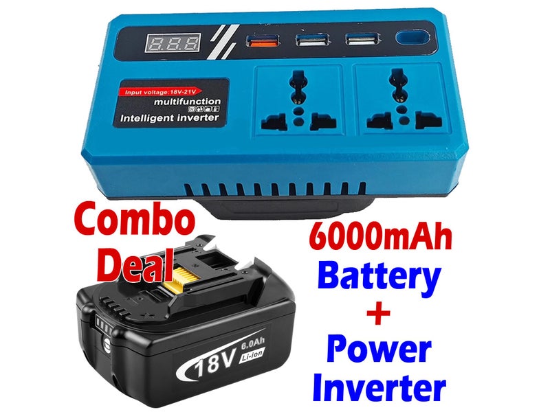 Power Inverter with Battery for Makita 18v Carousel 1