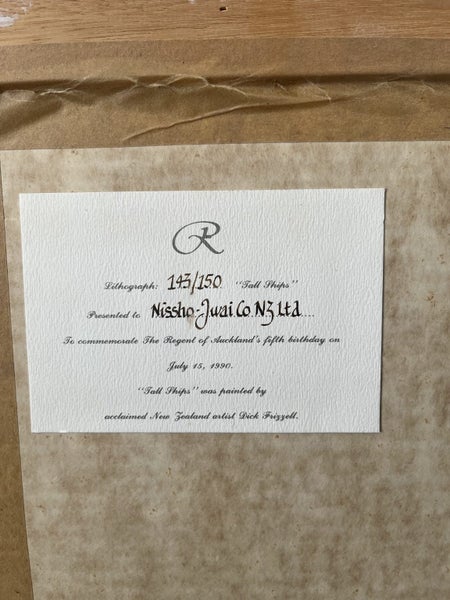 Limited Edition D Frizzell Lithograph. Tall Ships64768483542018111