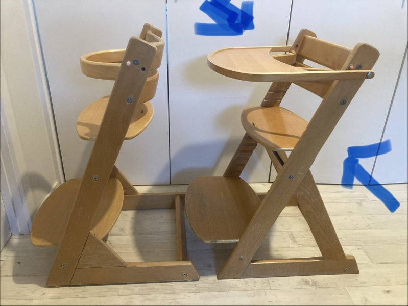 Mocha high chair with tray Carousel 9