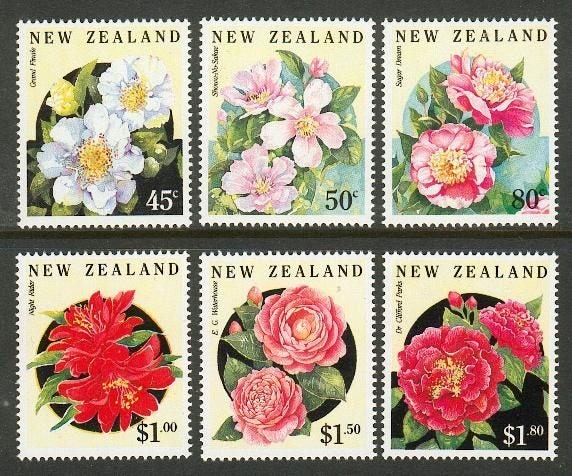 1681/6. NZ - 1992 Camellias Set (6) - UHM Carousel 1