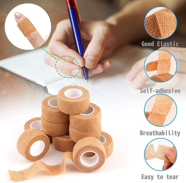 24 Pack Self Adherent Cohesive Wrap Bandages 1 Inches X 5 Yards,First Aid T Carousel 5