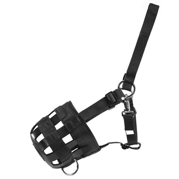 Equi-Prene Grazing Muzzle Pony Prevent Founder Slows Eating Black Mini Carousel 1