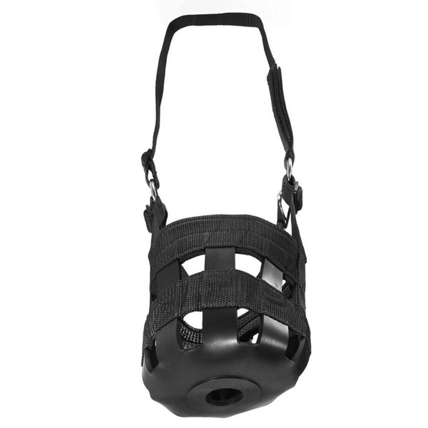 Equi-Prene Grazing Muzzle Pony Prevent Founder Slows Eating Black Mini Carousel 2