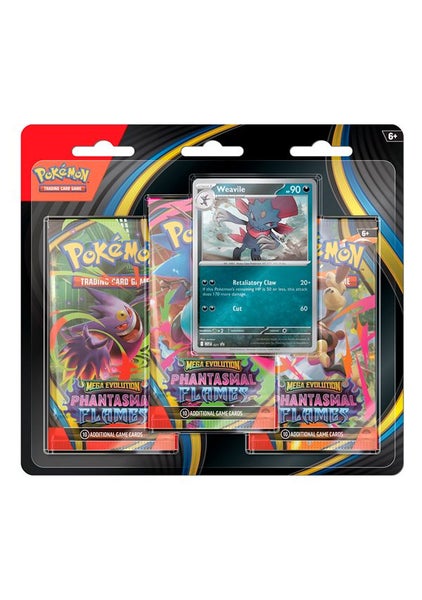 Pokemon TCG Phantasmal Flames 3 Pack Blister (Weavile) Carousel 1