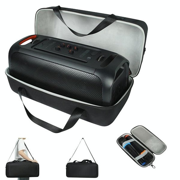 Jbl Partybox On The Go Hard Eva Storage Bag With Microphone Black Grey Carousel 1