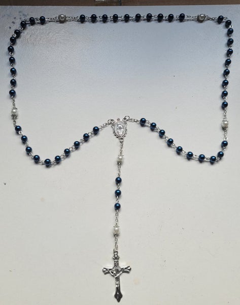 Rosary Beads Blue Marian (of Mary) Carousel 1
