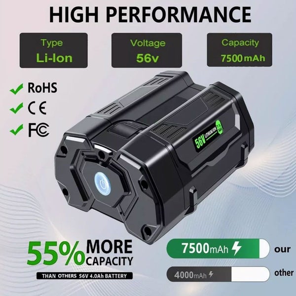 Battery For Ego 56V 7500mAh Carousel 2