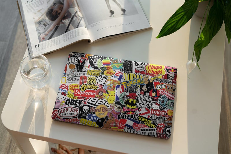 NZ Made Laptop Skin - Sticker Bomb Carousel 2