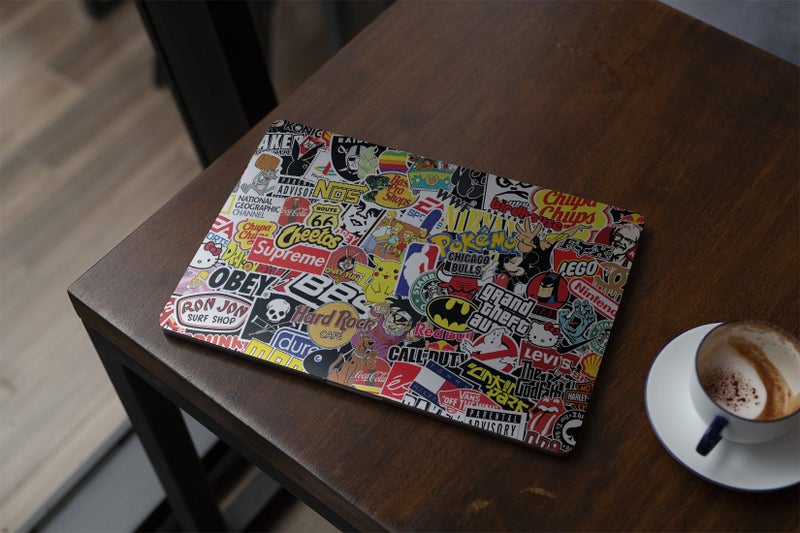 NZ Made Laptop Skin - Sticker Bomb Carousel 3