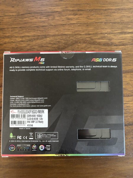 G.SKILL Ripjaws M5 RGB for Intel XMP 32GB 6000Mhz DDR5 Desktop RAM Kit - Black64680816117890111