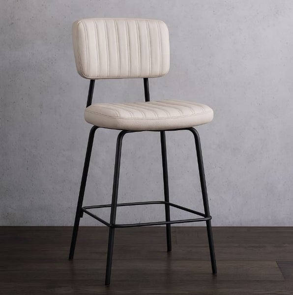 Volgazeze Bar Stool, Bar Chair, Black/White Carousel 1