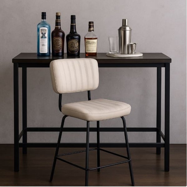 Volgazeze Bar Stool, Bar Chair, Black/White Carousel 2