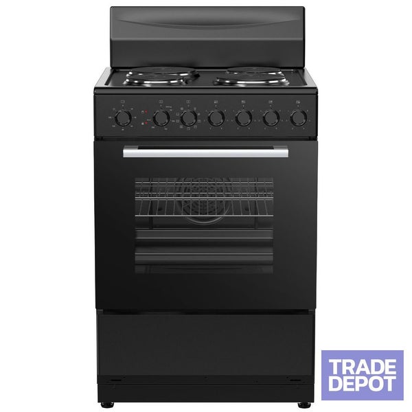 Freestanding Oven with Hotplates 60cm - Black Carousel 1