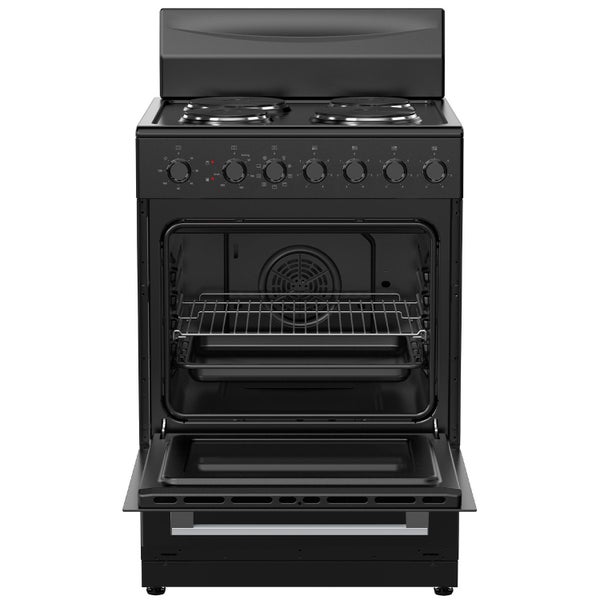 Freestanding Oven with Hotplates 60cm - Black Carousel 2