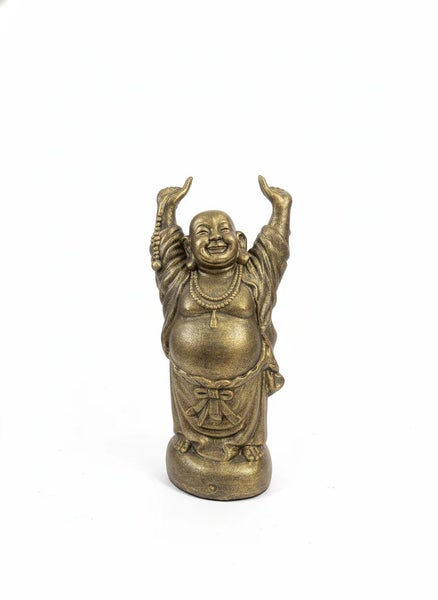 Laughing Buddha Statue - Fiber Cement - 90cms - Gold with Black Contours Carousel 2