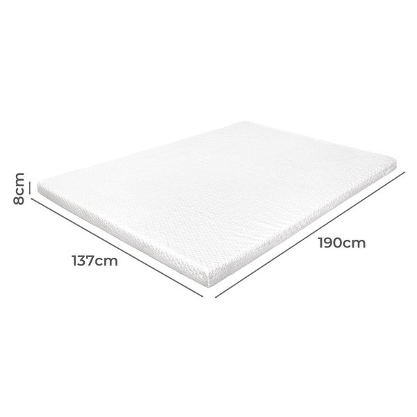 Dreamz Gel Memory Foam Mattress Topper Bed Cool Bamboo Cover Double Non-slip 8cm Carousel 2