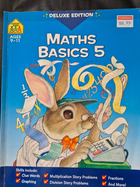 School Zone Math's Basic 5 workbook Age 9-11yr Carousel 1