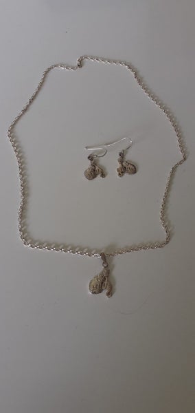 Sterling Silver Necklace & Earrings Carousel 1