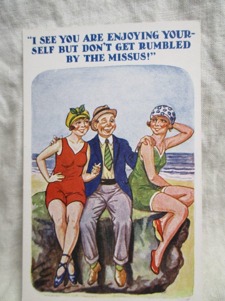 PC 8109 - Artist Comic Postcard - I see You are Enjoying Carousel 1