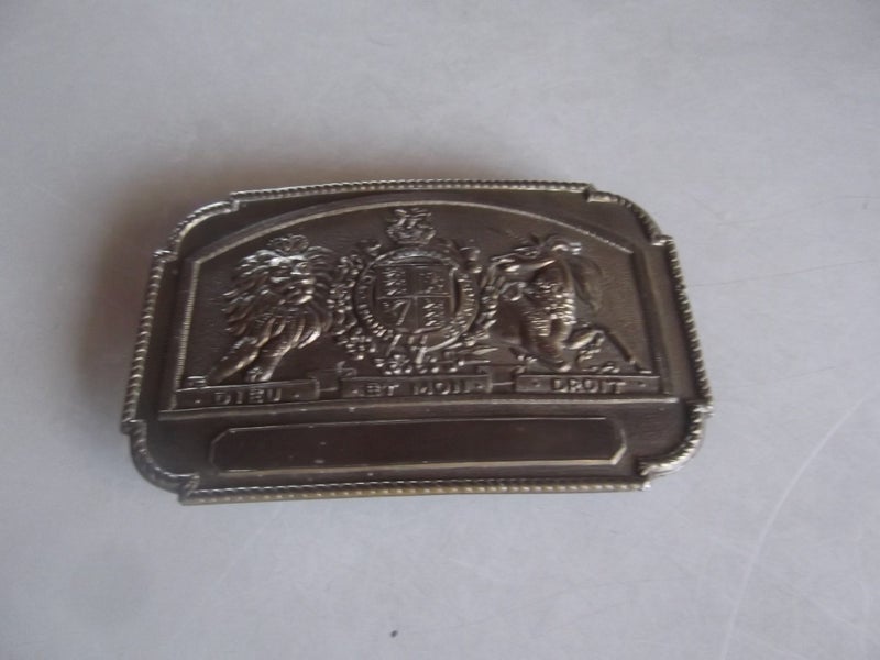 DIEU ET MON DROIT BRONZE BUCKLE Carousel 1