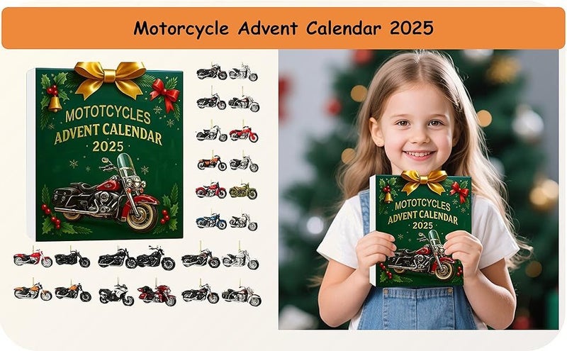 Motorcycle Advent Calendar 24 Days Christmas Countdown Calendar Carousel 1