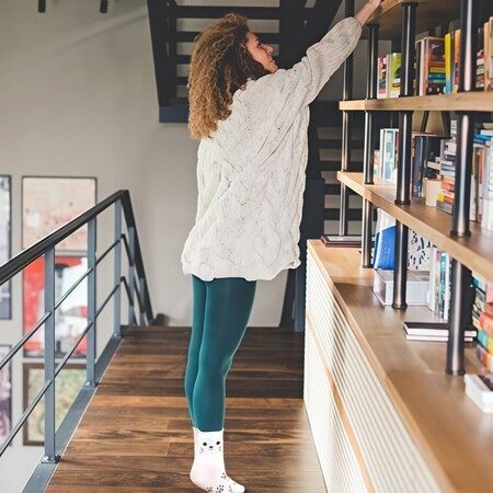 5 Pairs Women Cat Socks Funny Animal Socks Funny Casual Birthday Socks Christmas Carousel 12