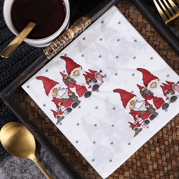 20 Pack Christmas Napkins Santa Xmas Tree Disposable Napkins Merry Christma Carousel 8