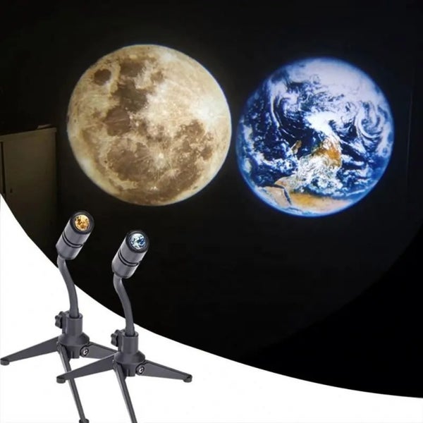 USB Powered Aluminum Moon and Earth Projection Lamp Carousel 1