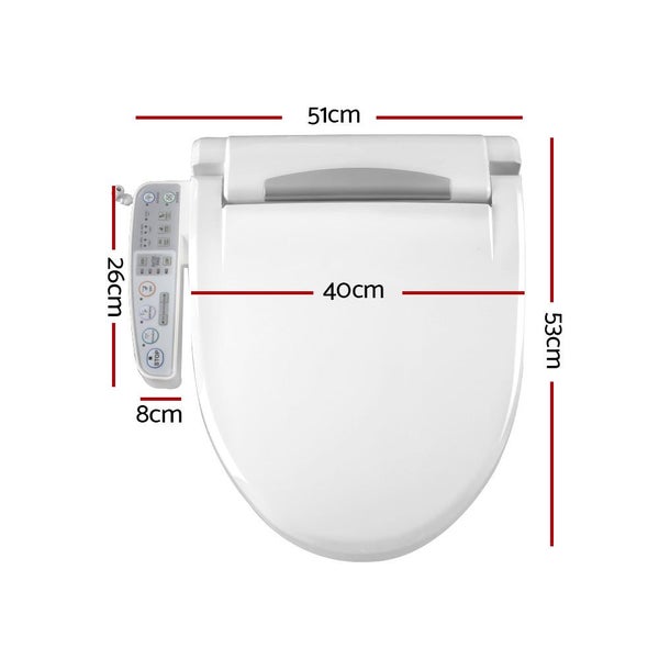 Cefito Electric Bidet Toilet Seat Cover Auto Smart Water Wash Dry Panel Control Carousel 2