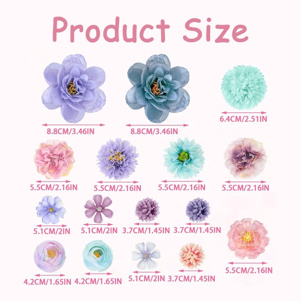 21PCS Flowers Hair Clip for Women and Girls Rose Hair Clips Boho Hair Barre Carousel 2