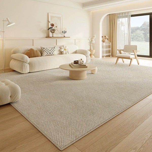 Area Rug 200x300cm Modern Minimalist Living Room Carpet - Warm Cream Linen Carousel 1
