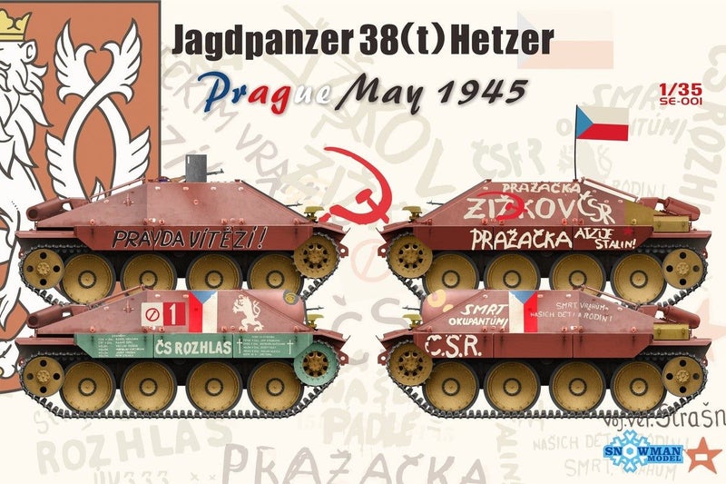 Snowman Model 1/35 Scale Jagdpanzer 38(t) Hetzer Prague 1945 SE-001 Plastic M... Carousel 1