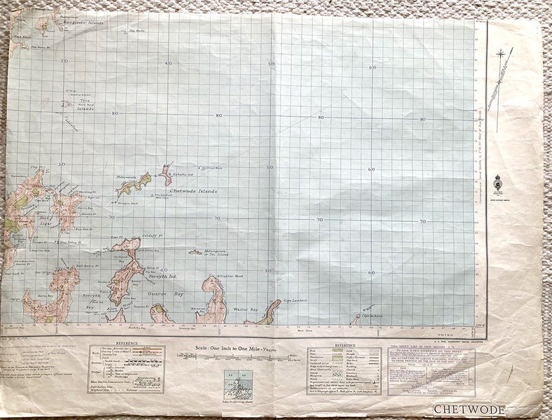 Chetwoode Topographical Map large 1944 canvas Carousel 1