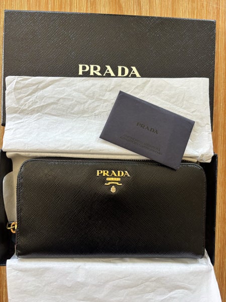 PRADA SAFFIANO ZIP-AROUND LONG WALLET 1ML50664686187690243110