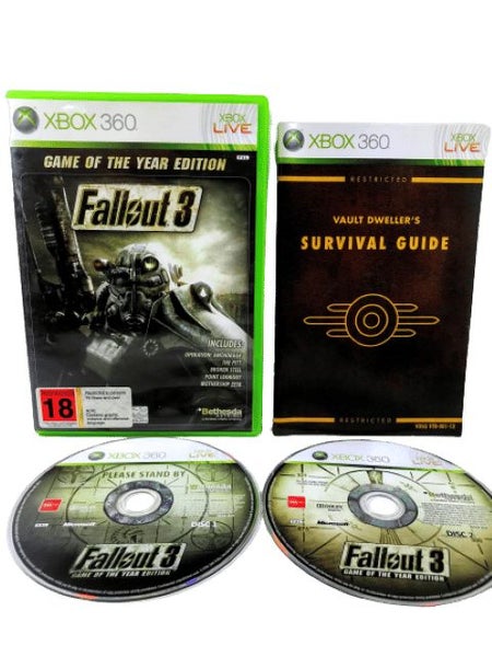 Fallout 3 GAME OF THE YEAR Edition (XBox 360 ORIGINAL PRINT) *MINT COMPLETE* Carousel 2