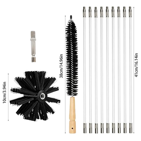 Flexible Dryer Vent Cleaning Brush Kit ¨C 6 Nylon Rods, Rotary Head, Wood Ha Carousel 2