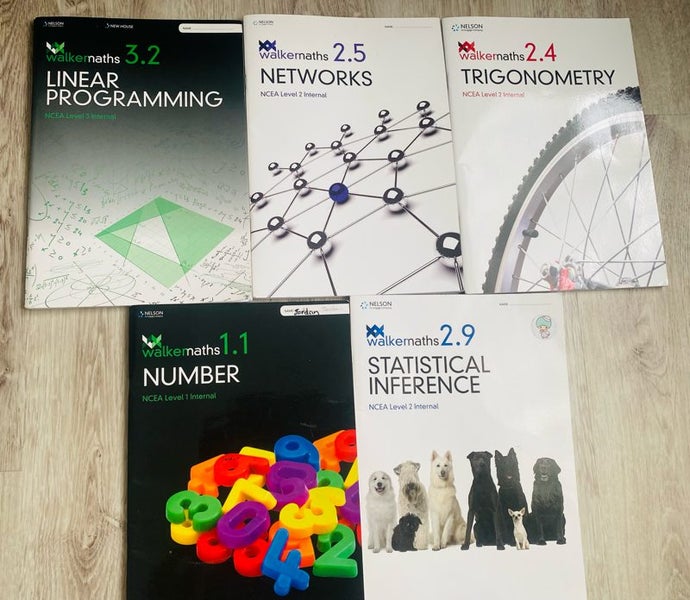 NCEA level 1- 4 internal walkemaths and scipad books 7 for $15 Carousel 1