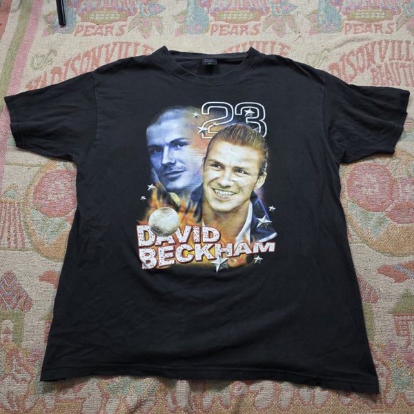 Y2k David Beckham Short Sleeve Graphic T-Shirt Black Size XL Carousel 1