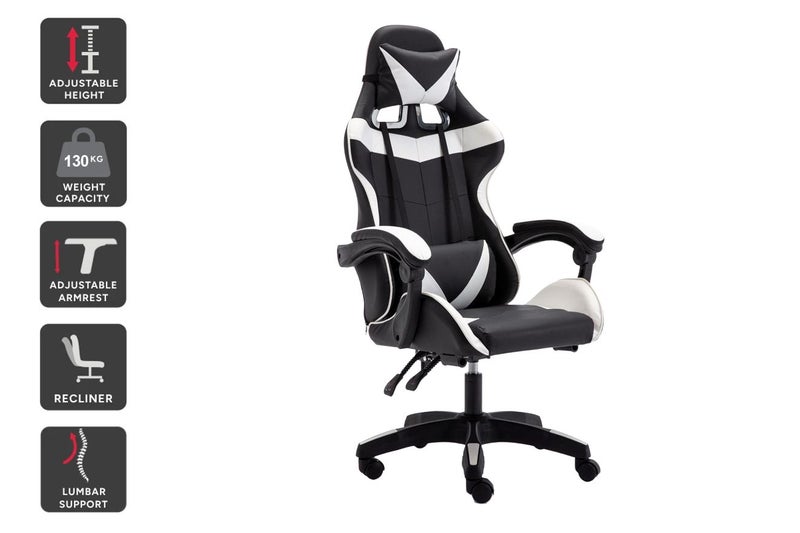 Gaming Chair Black & White New Carousel 1