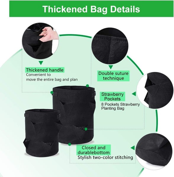 New 2PCS 10 Gallon Strawberry Grow Bag Sale Sale Carousel 2