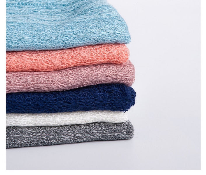 Newborn Posing Wrap Newborn Photography Props Soft Stretch Knit Blanket Han Carousel 3