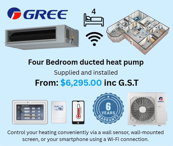 Gree Ducted Heat Pump System, 4 Bedroom. Supply & Installation. From - $6,295 Carousel 1