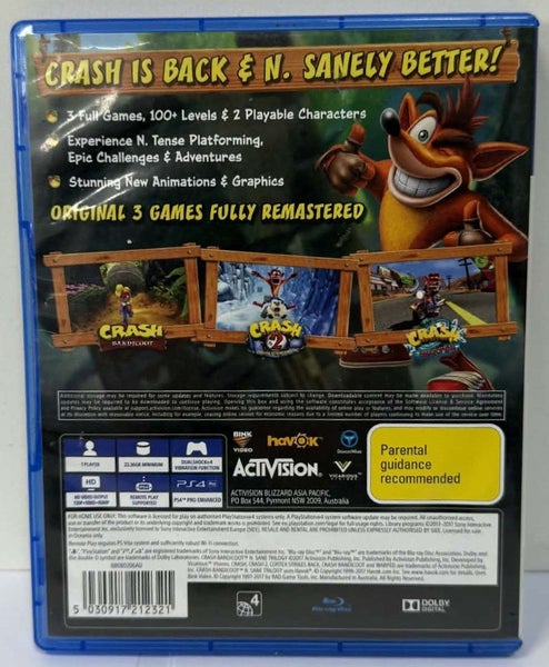 Crash Bandicoot N.Sane Trilogy - PS4 Game Carousel 4
