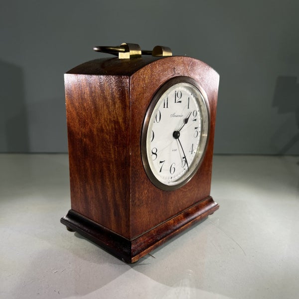 Vintage Ansonia 8 Day Wooden Mantel Clock Carousel 2
